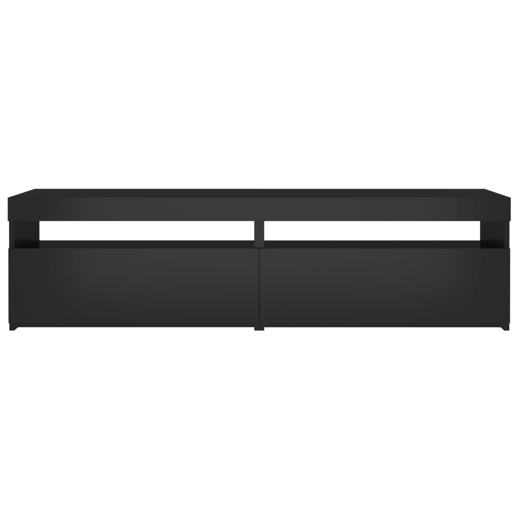 Mobili Porta TV con Luci LED 2 pz Nero 75x35x40 cm - homemem39