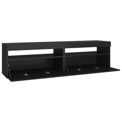 Mobili Porta TV con Luci LED 2 pz Nero 75x35x40 cm - homemem39