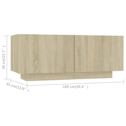 Mobile TV Rovere Sonoma 100x35x40 cm in Truciolato - homemem39