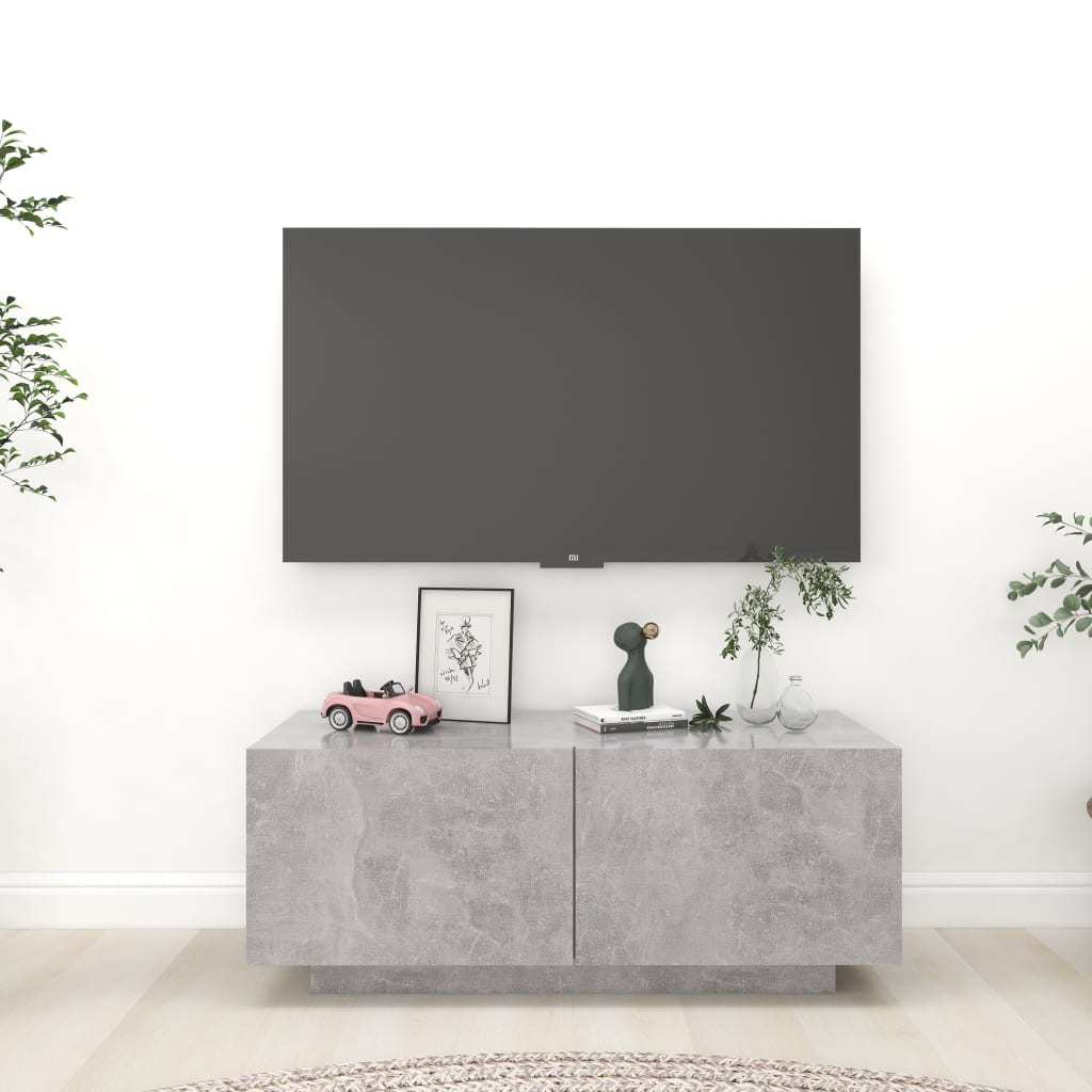 Mobile TV Grigio Cemento 100x35x40 cm in Truciolato - homemem39