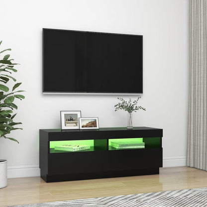 Mobile Porta TV con Luci LED Nero 100x35x40 cm - homemem39