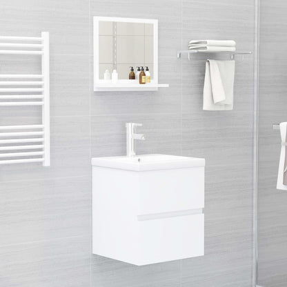 Specchio da Bagno Bianco 40x10,5x37 cm in Legno Multistrato - homemem39