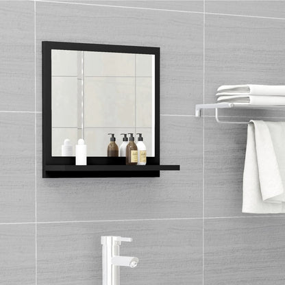 Specchio da Bagno Nero 40x10,5x37 cm in Legno Multistrato - homemem39