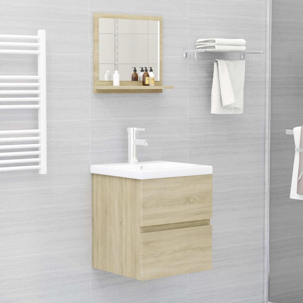 Specchio da Bagno Rovere Sonoma 40x10,5x37 cm Legno Multistrato - homemem39