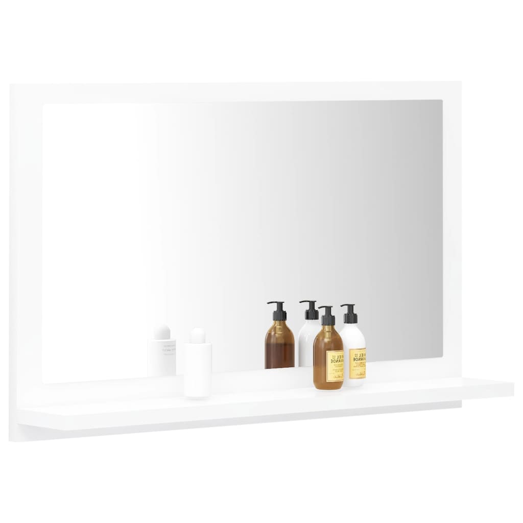 Specchio da Bagno Bianco 60x10,5x37 cm in Legno Multistrato - homemem39