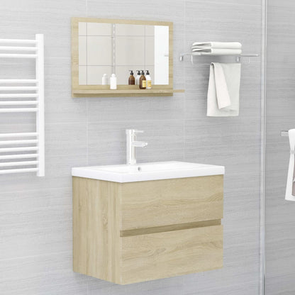 Specchio da Bagno Rovere Sonoma 60x10,5x37 cm Legno Multistrato - homemem39