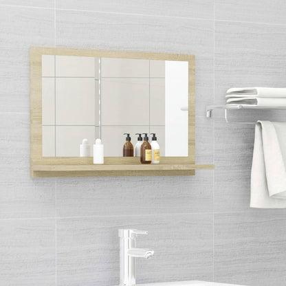 Specchio da Bagno Rovere Sonoma 60x10,5x37 cm Legno Multistrato - homemem39