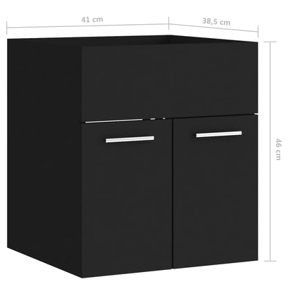 Mobile Sottolavabo Nero 41x38,5x46 cm in Truciolato - homemem39