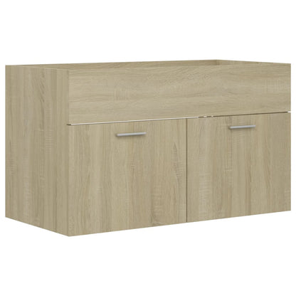 Mobile Sottolavabo Rovere Sonoma 80x38,5x46 cm in Truciolato - homemem39