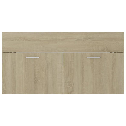 Mobile Sottolavabo Rovere Sonoma 90x38,5x46 cm in Truciolato - homemem39