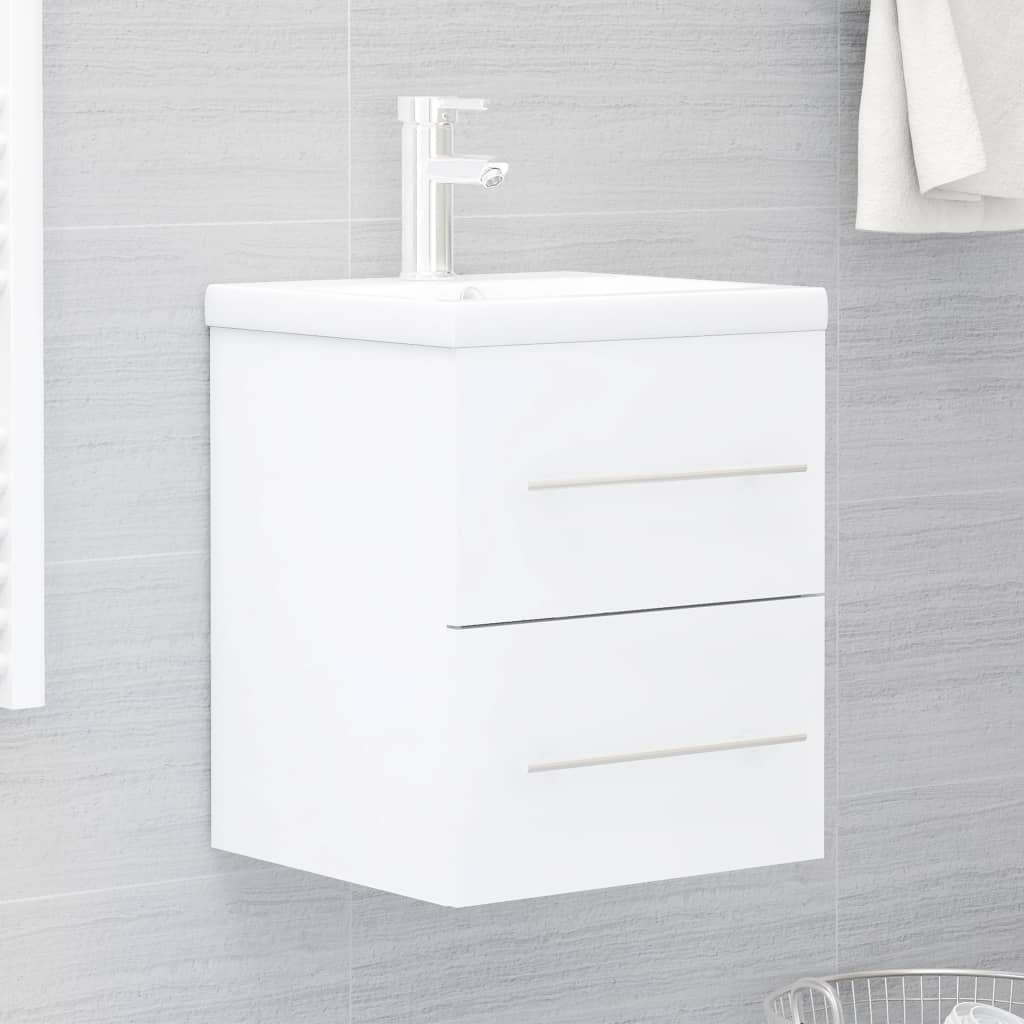 Mobile Lavabo Bianco 41x38,5x48 cm in Legno Multistrato - homemem39