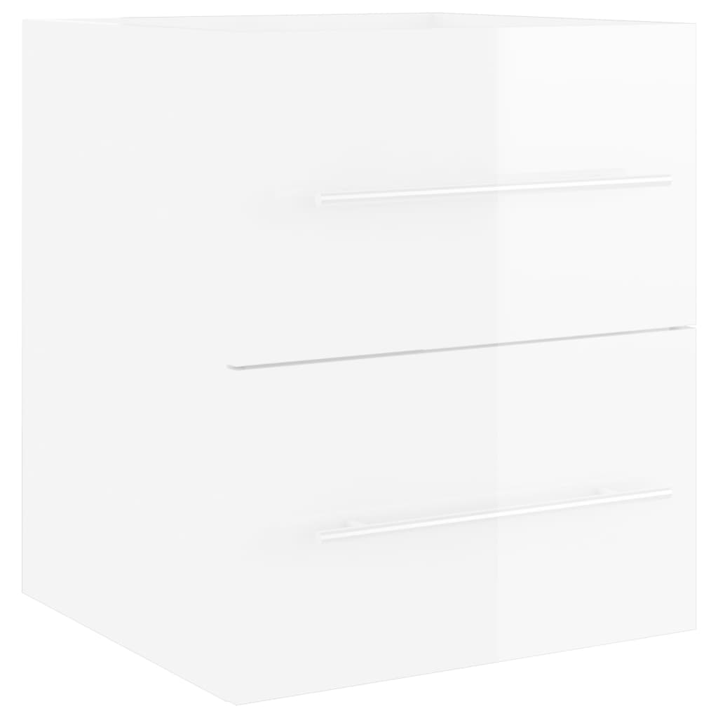 Mobile Sottolavabo Bianco Lucido 41x38,5x48 cm in Truciolato - homemem39