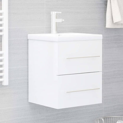 Mobile Sottolavabo Bianco Lucido 41x38,5x48 cm in Truciolato - homemem39