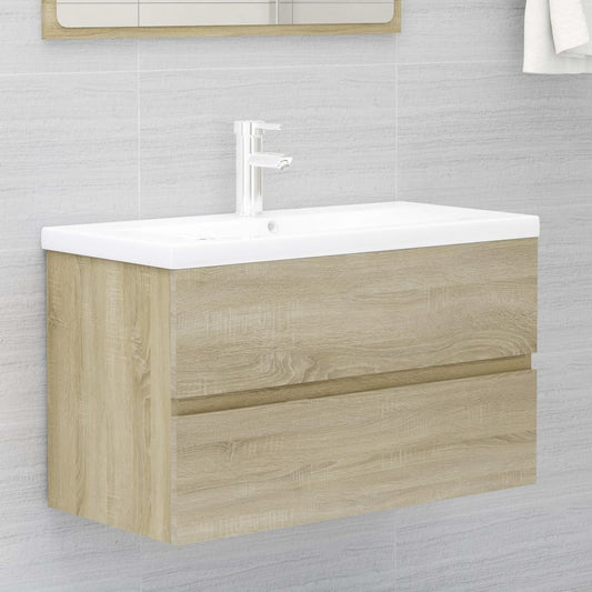 Mobile Sottolavabo Rovere Sonoma 80x38,5x45 cm in Truciolato - homemem39