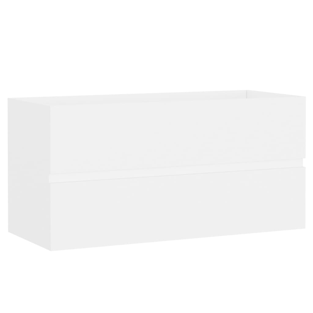 Mobile Sottolavabo Bianco 90x38,5x45 cm in Truciolato - homemem39