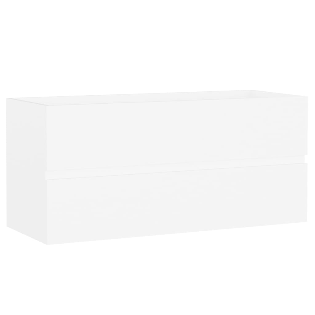 Mobile Sottolavabo Bianco 100x38,5x45 cm in Truciolato - homemem39