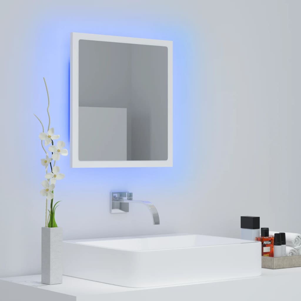 Specchio da Bagno con LED Bianco 40x8,5x37 cm in Acrilico - homemem39