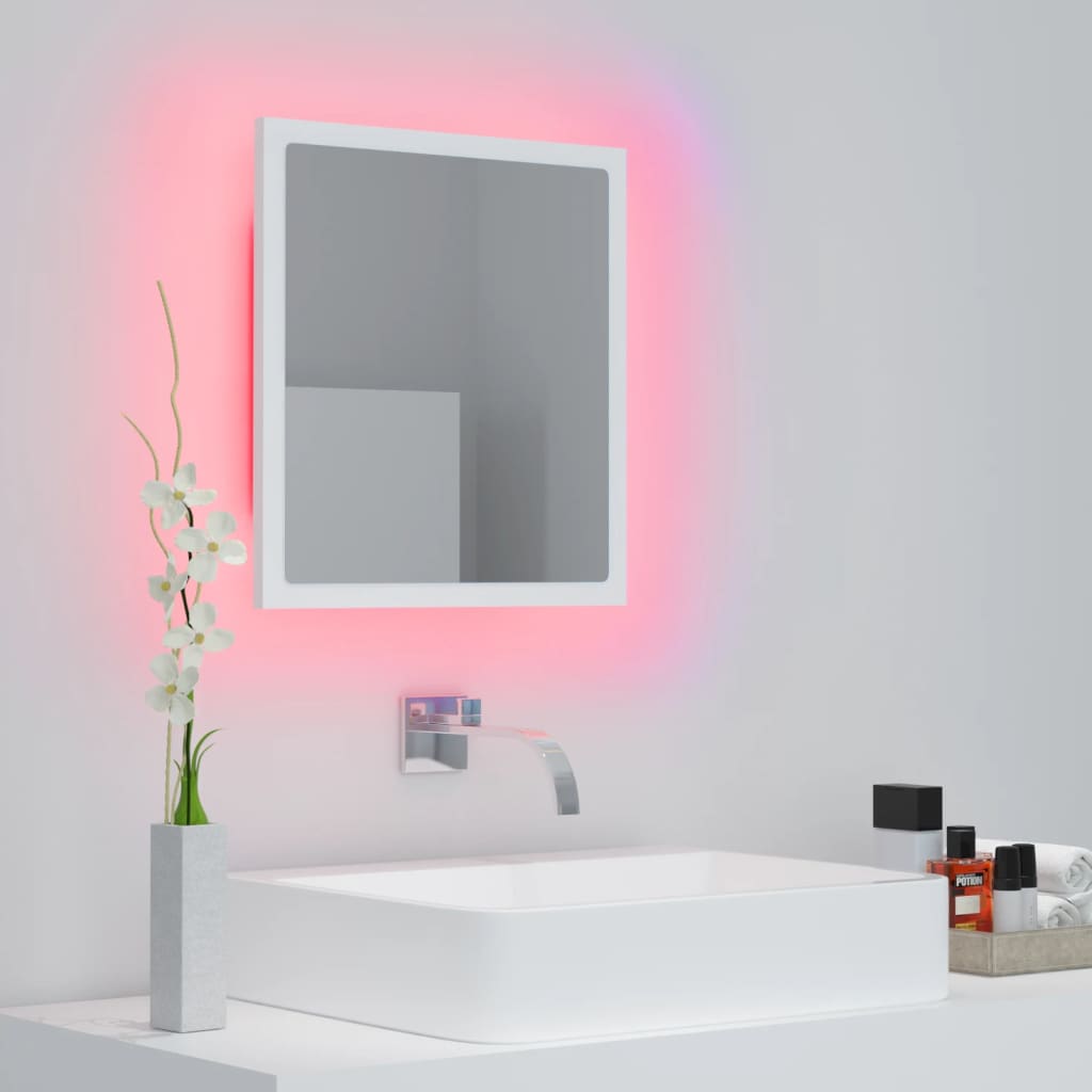 Specchio da Bagno con LED Bianco 40x8,5x37 cm in Acrilico - homemem39