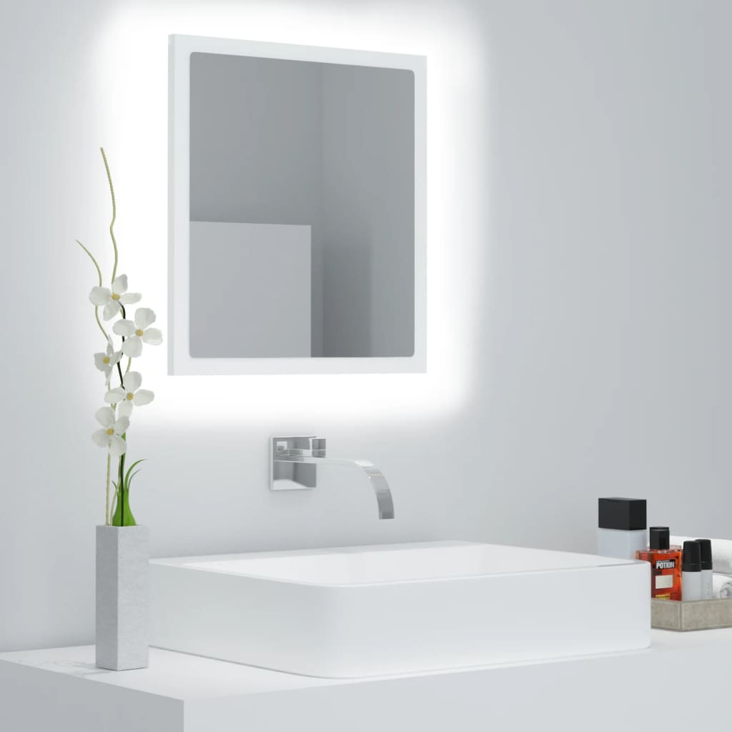 Specchio da Bagno con LED Bianco 40x8,5x37 cm in Acrilico - homemem39