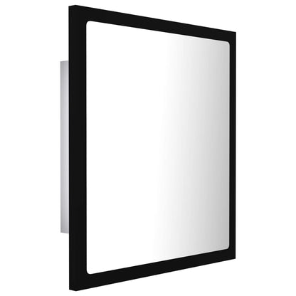 Specchio da Bagno a LED Nero 40x8,5x37 cm in Acrilico - homemem39