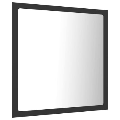 Specchio da Bagno a LED Grigio 40x8,5x37 cm in Acrilico - homemem39