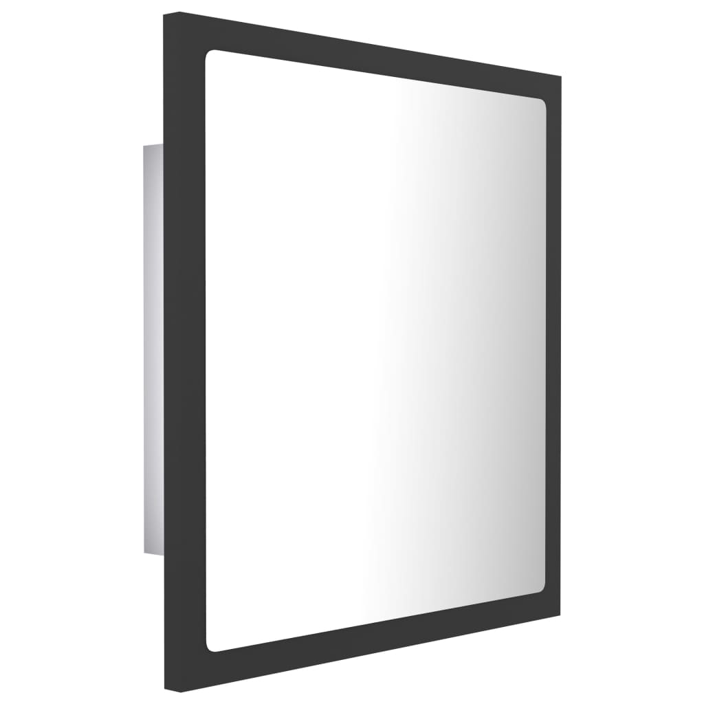 Specchio da Bagno a LED Grigio 40x8,5x37 cm in Acrilico - homemem39