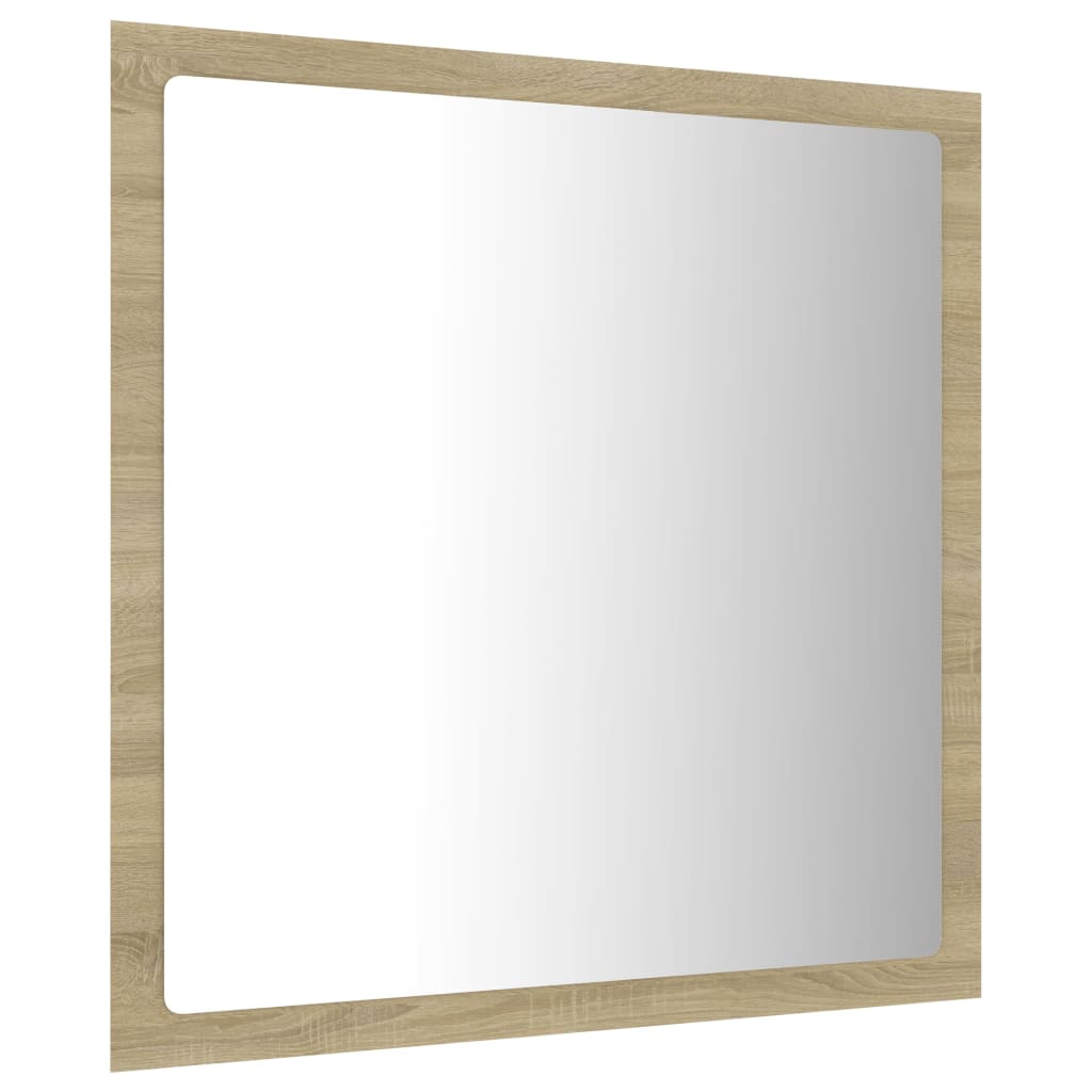 Specchio da Bagno LED Rovere Sonoma 40x8,5x37 cm in Acrilico - homemem39