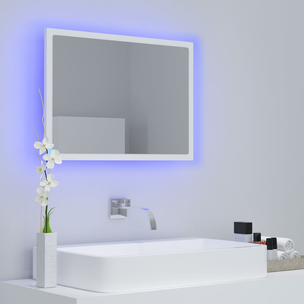 Specchio da Bagno con LED Bianco 60x8,5x37 cm in Acrilico - homemem39