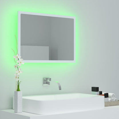 Specchio da Bagno con LED Bianco 60x8,5x37 cm in Acrilico - homemem39