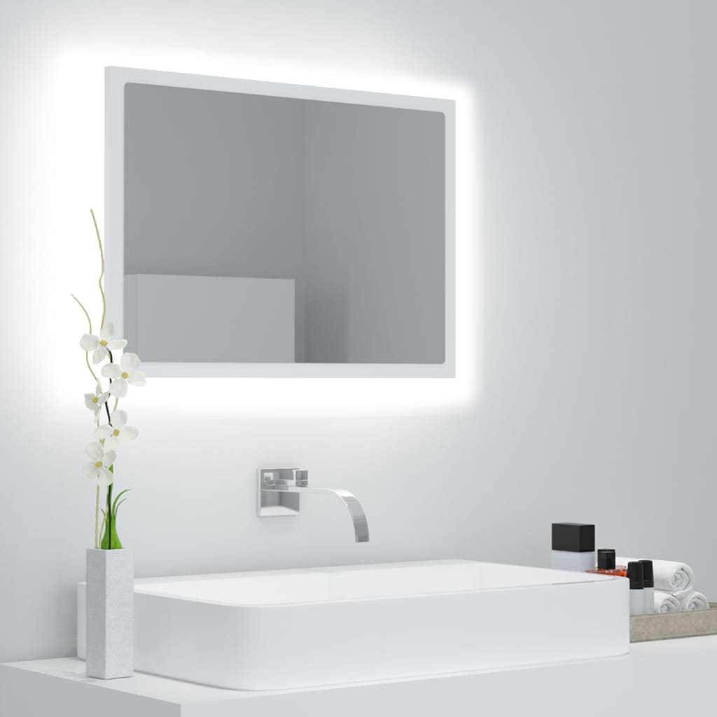 Specchio da Bagno con LED Bianco 60x8,5x37 cm in Acrilico - homemem39