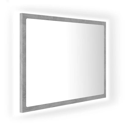 Specchio da Bagno a LED Grigio 60x8,5x37 cm in Acrilico - homemem39