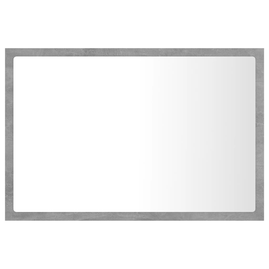 Specchio da Bagno a LED Grigio 60x8,5x37 cm in Acrilico - homemem39