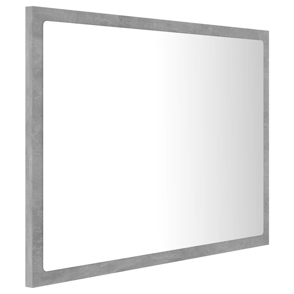 Specchio da Bagno a LED Grigio 60x8,5x37 cm in Acrilico - homemem39