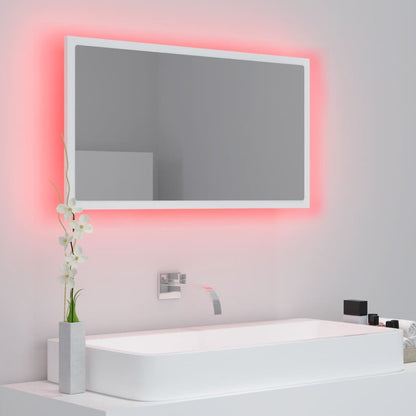 Specchio da Bagno con LED Bianco 80x8,5x37 cm in Acrilico - homemem39