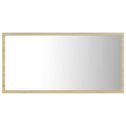 Specchio da Bagno LED Rovere Sonoma 80x8,5x37 cm in Acrilico - homemem39