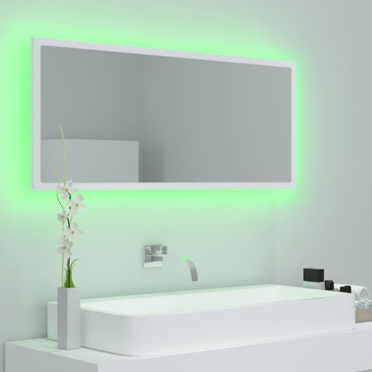 Specchio da Bagno con LED Bianco 100x8,5x37 cm in Acrilico - homemem39