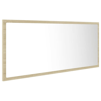 Specchio da Bagno LED Rovere Sonoma 100x8,5x37 cm in Acrilico - homemem39