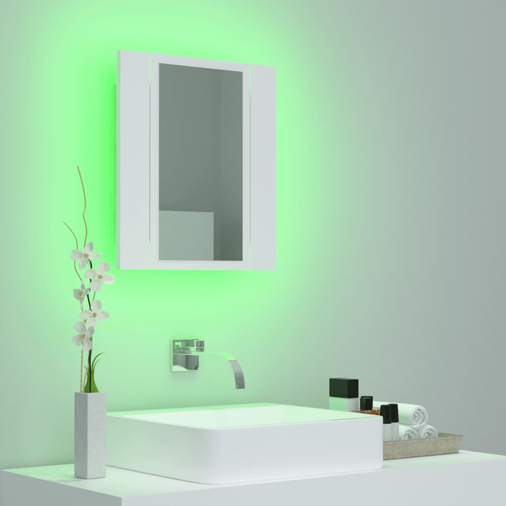 Specchio da Bagno con LED Bianco 40x12x45 cm in Acrilico - homemem39