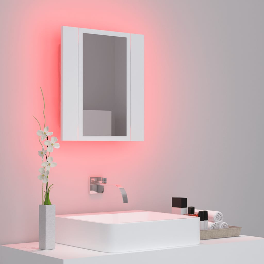 Specchio da Bagno con LED Bianco 40x12x45 cm in Acrilico - homemem39