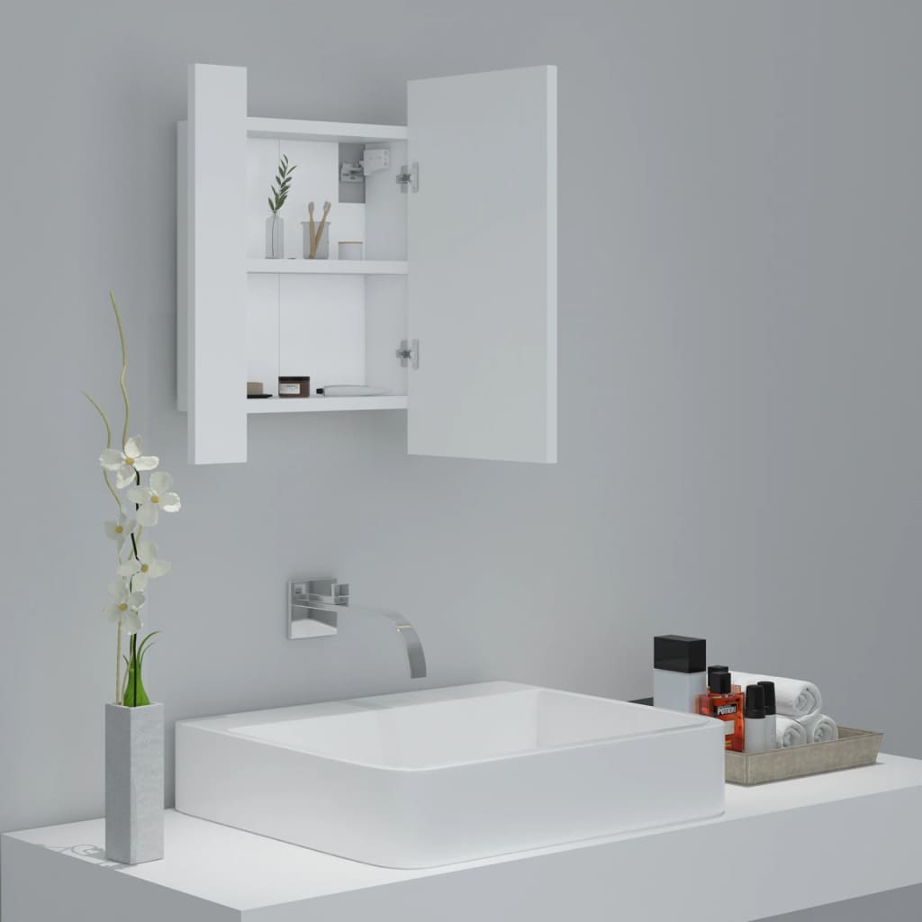 Specchio da Bagno con LED Bianco 40x12x45 cm in Acrilico - homemem39