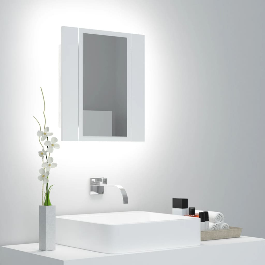 Specchio da Bagno con LED Bianco 40x12x45 cm in Acrilico - homemem39