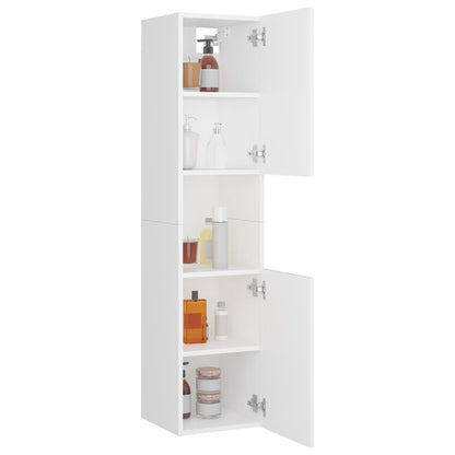 Mobile da Bagno Bianco 30x30x130 cm in Legno Multistrato - homemem39