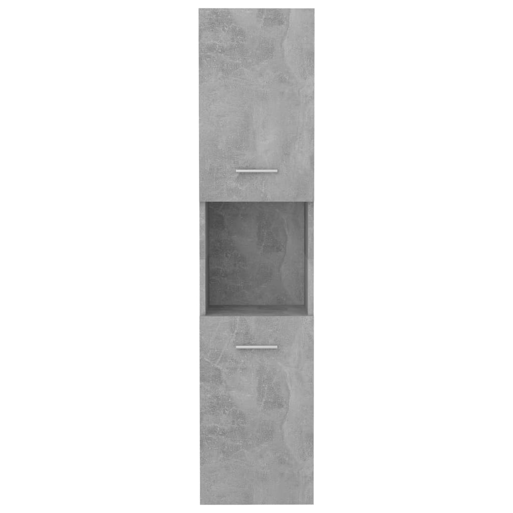 Mobile da Bagno Grigio Cemento 30x30x130 cm Legno Multistrato - homemem39