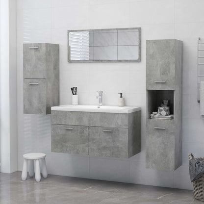 Mobile da Bagno Grigio Cemento 30x30x130 cm Legno Multistrato - homemem39