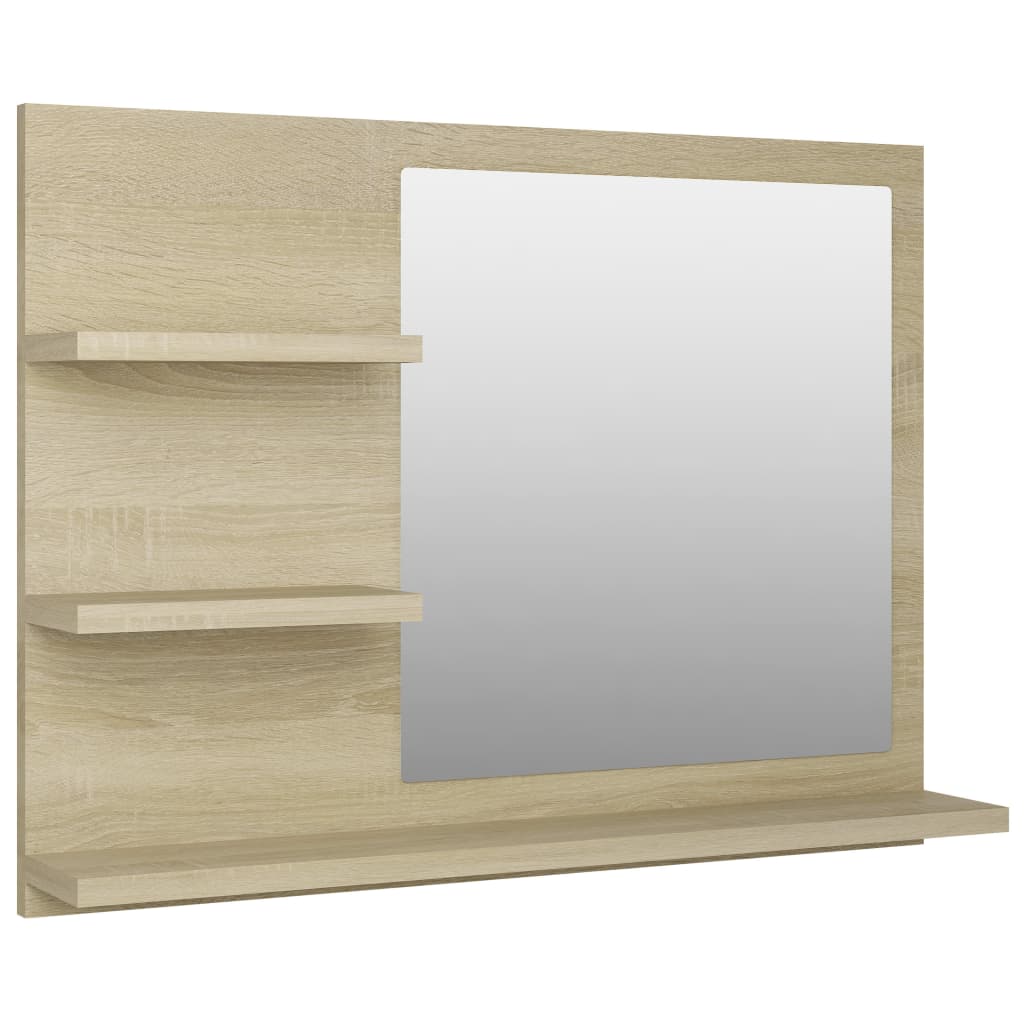 Specchio da Bagno Rovere Sonoma 60x10,5x45 cm Legno Multistrato - homemem39