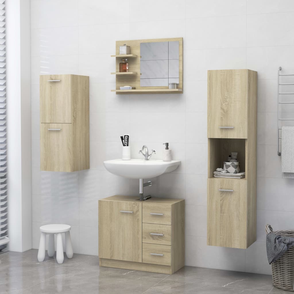 Specchio da Bagno Rovere Sonoma 60x10,5x45 cm Legno Multistrato - homemem39