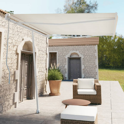 Set Pali per Tenda da Sole Bianco 300x245 cm Ferro - homemem39