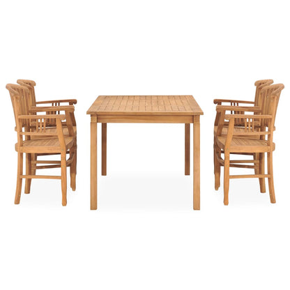 Set da Pranzo da Giardino 5 pz in Legno Massello di Teak - homemem39