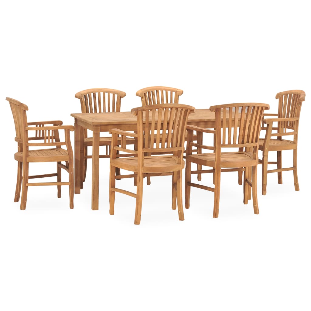 Set da Pranzo da Giardino 7 pz in Legno Massello di Teak - homemem39