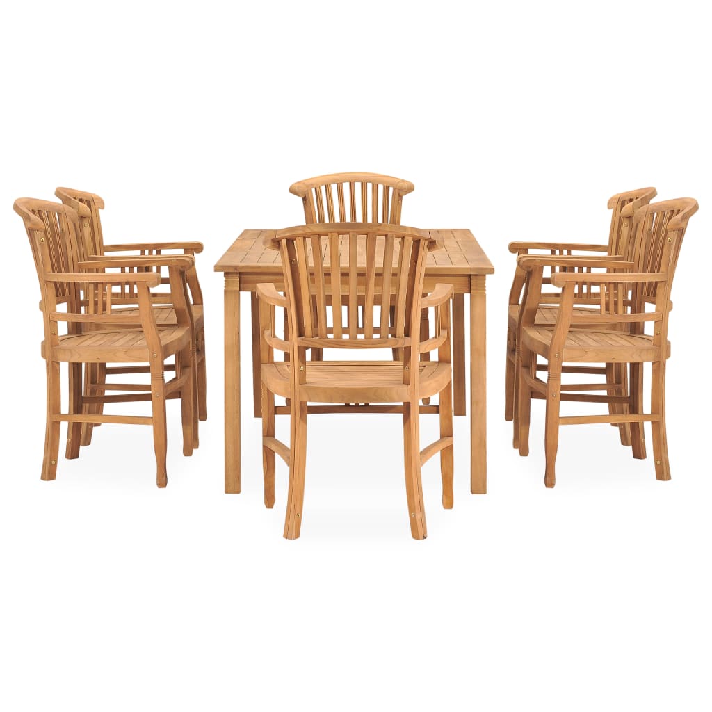 Set da Pranzo da Giardino 7 pz in Legno Massello di Teak - homemem39